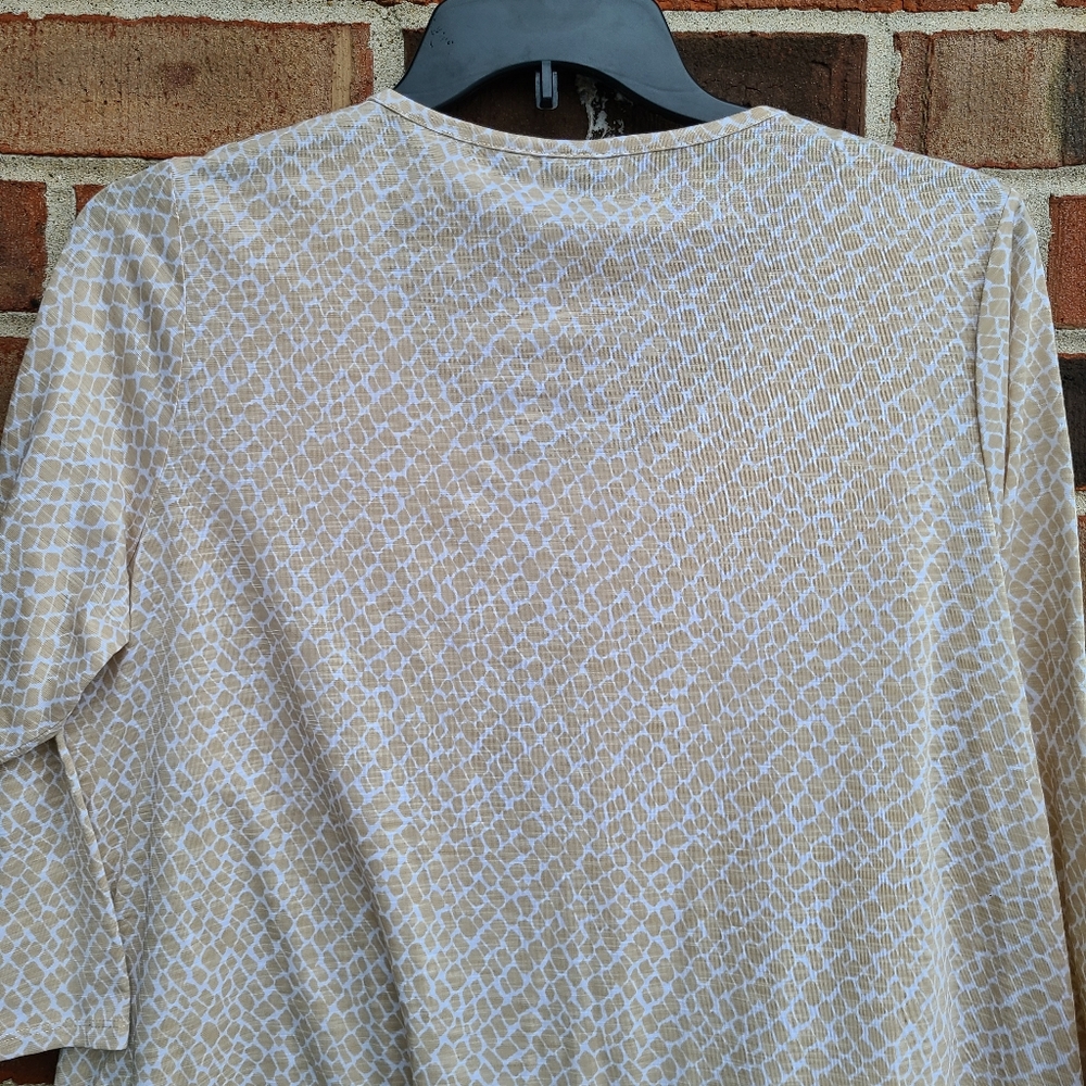 Rafaella Animal Print Ruffle Top - Picture 7 of 9